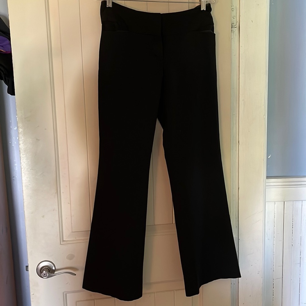 Comfortable black striped dress pants by Express Design Studio